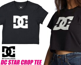 お得な割引クーポン発行中!!【あす楽 対応!!】【ディーシーシューズ クロップ Tシャツ】DC SHOES DC STAR CROP TEE BLACK lst231324-kvj0 ブラック ショートスリーブ 半袖 T-SHIRT クロップ レディース