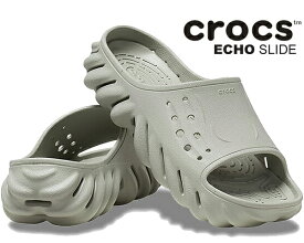 お得な割引クーポン発行中!!【あす楽 対応!!】【送料無料 クロックス エコー スライド】crocs ECHO SLIDE ELEPHANT 208170-1lm エレファント グレー サンダル クロスライト 軽量