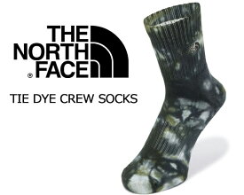 お得な割引クーポン発行中!!【あす楽 対応!!】【ノースフェイス タイ ダイ クルーソックス】THE NORTH FACE TIE DYE CREW BLACK/NEW TAUPE GREEN nn82312-kn オーガニックコットン 抗菌防臭 靴下 クルー ブラック グリーン