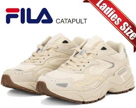 お得な割引クーポン発行中!!【あす楽 対応!!】【送料無料 フィラ カタパルト】FILA CATAPULT BEIGE/SILVER ufw23032-220 レディース スニーカー ベージュ グレー 厚底 ランニング