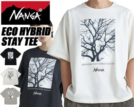 [最短即日発送!! & お得なクーポン!!] 【ナンガ エコハイブリッド ステイティー】NANGA ECO HYBRID STAY TEE nw2411-1g811-c ビックシルエット ユニセックス モノクロフォトTシャツ ラグランスリーブ