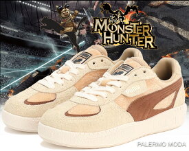 [ ポイントUP & 最大2000円OFFクーポン ]【送料無料 プーマ パレルモ モーダ モンスターハンター】PUMA PALERMO MODA MONSTER HUNTER TOASTED ALMOND-CREAMY VA 401818-01 モンハン コラボ スニーカー アイルー リオレウス