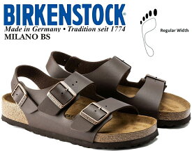 [ 15時までの注文で最短即日発送!! ] 【ビルケンシュトック ミラノ BS レギュラーフィット ダークブラウン】BIRKENSTOCK MILANO BS(REGULAR FIT) DARK BROWN 34701