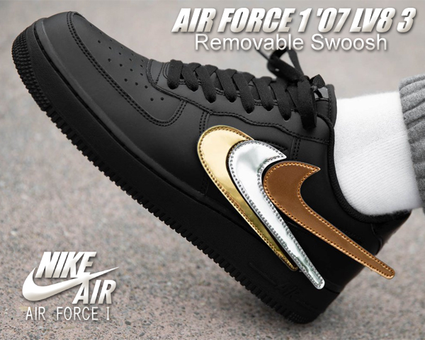 air force 1 with replaceable swoosh