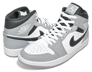 お得な割引クーポン発行中!【ナイキ エアジョーダン 1 ミッド】NIKE AIR JORDAN 1 MID lt smoke grey/white-anthracite 554724-078 AJ1 スニーカー ライト スモーク グレー ホワイト アンスラサイト