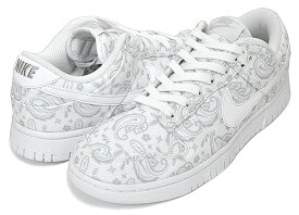 お得な割引クーポン発行中!【ナイキ ウィメンズ ダンク ロー エッセンシャル】NIKE WMNS DUNK LOW ESS white/grey fog-white dj9955-100 レディース スニーカー ペイズリー ホワイト グレー