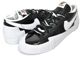 [18日はご愛顧感謝デー＆ポイント5倍!!] 【ナイキ ブレザー ロー サカイ】NIKE BLAZER LOW / SACAI black/white-wht dm6443-001 ブラックパテント Black Patent Leather スニーカー