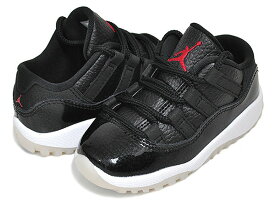 お得な割引クーポン発行中!!【あす楽 対応!!】【ナイキ ジョーダン 11 レトロ ロー トドラー】NIKE JORDAN 11 RETRO LOW (TD) 72-10 black/gym red-white-sail 505836-001 キッズ スニーカー 子供靴 AJXI