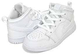 お得な割引クーポン発行中!!【あす楽 対応!!】【ナイキ ジョーダン 1 ミッド トドラー】NIKE JORDAN 1 MID (TD) white/white-wht 640735-130 ボーイズ キッズ スニーカー ホワイト 子供靴 白