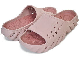 お得な割引クーポン発行中!!【あす楽 対応!!】【クロックス エコー スライド】crocs ECHO SLIDE PINK CLAY 208170-6ty ピンク クレイ サンダル クロスライト シャワー パウダー