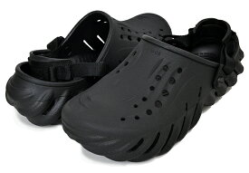 お得な割引クーポン発行中!!【あす楽 対応!!】【クロックス エコー クロッグ】crocs ECHO CLOG BLACK 207937-001 ブラック サンダル ミュール クロスライト ヒールストラップ NOIR