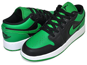 ȊN[|s!yiCL GAW[_ 1 [ K[YzNIKE AIR JORDAN 1 LOW (GS) black/black-luckey green-white 553560-065 fB[X Xj[J[ AJ1 ubN bL[O[