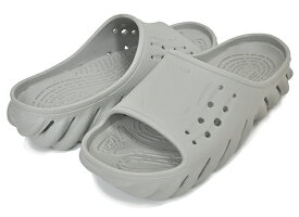 お得な割引クーポン発行中!!【あす楽 対応!!】【クロックス エコー スライド】crocs ECHO SLIDE ELEPHANT 208170-1lm エレファント グレー サンダル クロスライト 軽量