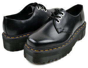 ドクターマーチン 1461 QUAD PLATFORM LEATHER SHOES BLACK POLISHED 
