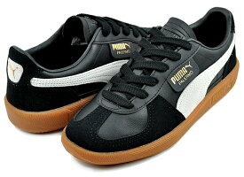 お得な割引クーポン発行中!!【あす楽 対応!!】【プーマ パレルモ レザー】PUMA PALERMO LEATHER PUMA BLACK-FEATHER GREY-GUM 396464-03 ブラック レディース スニーカー テラス