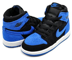 [最短即日発送!! & お得なクーポン!!] 【ナイキ ジョーダン 1 レトロ ハイ OG トドラー】NIKE JORDAN 1 RETRO HI OG (TD) black/royal blue-white fd1413-042 キッズ スニーカー AJ1 子供靴 ブラック ロイヤル ブルー スエード