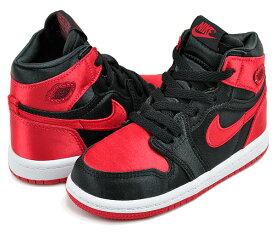 お得な割引クーポン発行中!!【あす楽 対応!!】【ナイキ ジョーダン 1 レトロ ハイ OG トドラー】NIKE JORDAN 1 RETRO HIGH OG (TD) black/university red-white fd5305-061 キッズ スニーカー 子供靴 AJ1 サテン BRED