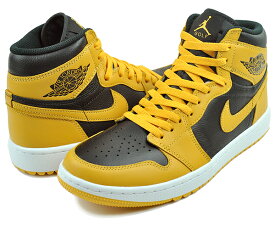 お得な割引クーポン発行中!!【ナイキ エアジョーダン 1 ハイ ゴルフ】NIKE AIR JORDAN 1 HIGH GOLF pollen/black-white dq0660-700 ポレン ゴルフシューズ AJ1 ハイカット スパイクレス POLLEN イエロー ブラック