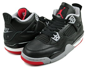 お得な割引クーポン発行中!!【あす楽 対応!!】【ナイキ エアジョーダン 4 レトロ ガールズ】NIKE AIR JORDAN 4 RETRO (GS) BRED REIMAGINED black/fire red-cement grey fq8213-006 スニーカー AJ4 ブレッド リイマジンド