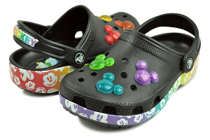 [ 15���܂ł̒����ōŒZ��������!! ] �y�N���b�N�X �N���V�b�N �f�B�Y�j�[ ���C���{�[ �N���b�O �L�b�Y�zcrocs CLASSIC DISNEY RAINBOW CLOG KIDS BLACK/MULTI 207743-0c4 �~�b�L�[�}�E�X �u���b�N ���C���{�E �q