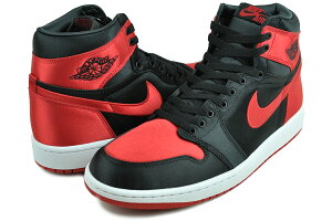 お得な割引クーポン発行中!!【ナイキ ウィメンズ エアジョーダン 1 レトロ ハイ OG】NIKE WMNS AIR JORDAN 1 RETRO HI OG SATIN BRED black/university red-white fd4810-061 サテン ブレッド ブラック レッド