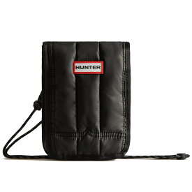 お得な割引クーポン発行中!!【ハンター イントレピッド パファー フォーン ポーチ】HUNTER INTREPID ESSENTIAL PHONE POUCH BLACK/RED BOX LOGO ubp1164kbm-rbo ブラック バッグ ポーチ サコッシュ