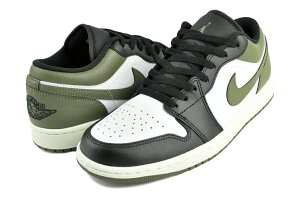 iCL GAW[_ 1 [ ubN zCg ~fBAI[u NIKE AIR JORDAN 1 LOW blk/wht-medium olive 553558-092