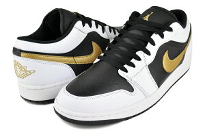 iCL GAW[_ 1 [ zCg ^bNS[h ubN NIKE AIR JORDAN 1 LOW wht/metallic gold-blk 553558-172