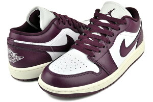 iCL EBY GAW[_ 1 [ zCg {h[ ZC NIKE WMNS AIR JORDAN 1 LOW wht/bordeaux-sail dc0774-161