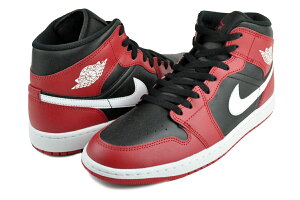 iCL GAW[_ 1 ~bh ubN zCg Wbh NIKE AIR JORDAN 1 MID blk/wht-gym red dq8426-061