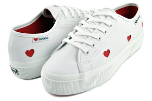 XyK 3740 vbgtH[ n[g B[K }eA bWF[ zCg bh n[g SUPERGA 3740 PLATFORM HEARTS VEGAN MATERIAL LEGGERA WHITE-RED HEART s8137hw-ab7