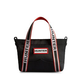 [ 15時までの注文で最短即日発送!! ] ハンター ナイロン ミニ トップ クリップ トート バッグ ブラック/ハンター ブランデッド ウェビング HUNTER NYLON MINI TOPCLIP TOTE BLACK/HUNTER BRANDED WEBBING ubs1203kbm-bah