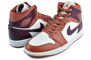 iCL EBY GAW[_ 1 ~bh _XeB[s[` iCg}[ ZC NIKE WMNS AIR JORDAN 1 MID dusty peach/night maroon-sail bq6472-200