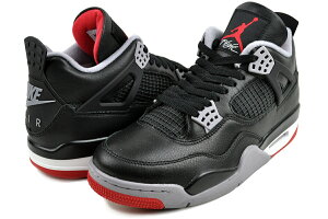 iCL GAW[_ 4 g ubN t@C[bh ZgO[ NIKE AIR JORDAN 4 RETRO blk/fire red-cement grey fv5029-006