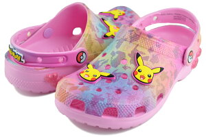 [ 15���܂ł̒����ōŒZ��������!! ] �N���b�N�X �s�J�`���E �s���N �N���V�b�N �N���b�O �L�b�Y crocs PIKACHU PINK CLASSIC CLOG K 211229-90h