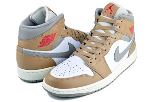 iCL GAW[_ 1 ~bh wv t@C[bh zCg NIKE AIR JORDAN 1 MID hemp/fire red-wht dq8426-200