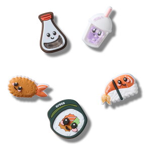 [ 15���܂ł̒����ōŒZ��������!! ] �N���b�N�X �W�r�b�c ���i �f�B�i�[ 5�p�b�N crocs JIBBITZ SUSHI DINNER 5 PACK 10016372