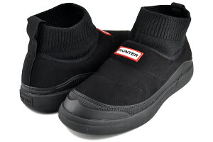 n^[ jZbNX CAEg tHE XG[h jbebh Jt u[c ubN HUNTER U IN/OUT FAUX SUEDE KNITTED CUFF BOOT BLACK ufs7115ren-blk
