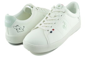 [ ポイント5倍&最大2000円OFFクーポン ] ルコックスポルティフ LCS シェル ムーミン ホワイト グリーン le coq sportif LCS CHELLES BOUND MOOMIN WHITE/GREEN lu6ssn15lz-whgr
