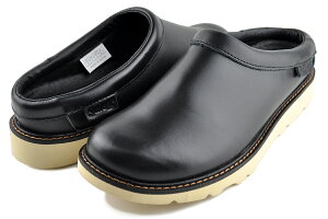 [ 15���܂ł̒����ōŒZ��������!! ] �V���b�g ���U�[ �N���b�O �u���b�N Schott LEATHER CLOG BLACK s23004-010