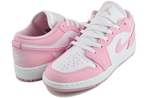 [�ŒZ��������!! & �����ȃN�[�|��!!] �i�C�L �G�A �W���[�_�� 1 ���[ GS �~�f�B�A���\�t�g�s���N �p�[���s���N �z���C�g NIKE AIR JORDAN 1 LOW(GS) med soft pink/pearl pink-wht 553560-614