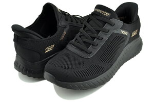 [ 3/15 �́u5�v�̂���!�|�C���g2�{!] �X�P�b�`���[�Y �{�u�X �X�N���b�h �J�I�X �J�����g �~���[�Y �X���b�v�C���Y �u���b�N SKECHERS BOBS SQUAD CHAOS-CURRENT MUSE SLIP-INS BLACK 117497w-bbk