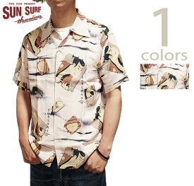 【 SUN SURF x 東洲斎写楽（サンサーフ x 写楽）SPECIAL EDITION 】　SS38472 コラボアロハシャツ　[ HAWAIIAN SHIRT ]　【 三代目大谷鬼次の奴江戸兵衛 】 [ アメカジ ] [ メンズ ] [ 送料・代引き手数料無料 ]