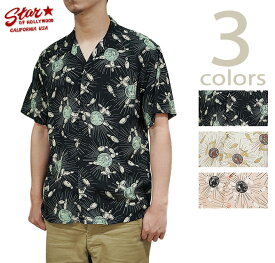 【 STAR OF HOLLYWOOD（スターオブハリウッド） 】　SH38636 半袖レーヨンオープンカラーシャツ　S/S OPEN SHIRTS　[ PERFECT STRIKE! ] 　[ アロハシャツ ] [ アメカジ ] [ メンズ ] [ 送料・代引き手数料無料 ]