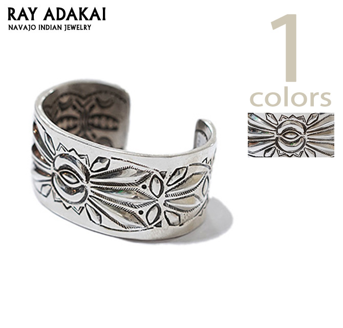 【 RAY ADAKAI（レイアダカイ） 】 ダブルスタンプシルバーブレスレット[DBL/STP Brac（1+1/4in）] [ Indian  Jewelry ] [ NAVAJO ] | Lua Shopping
