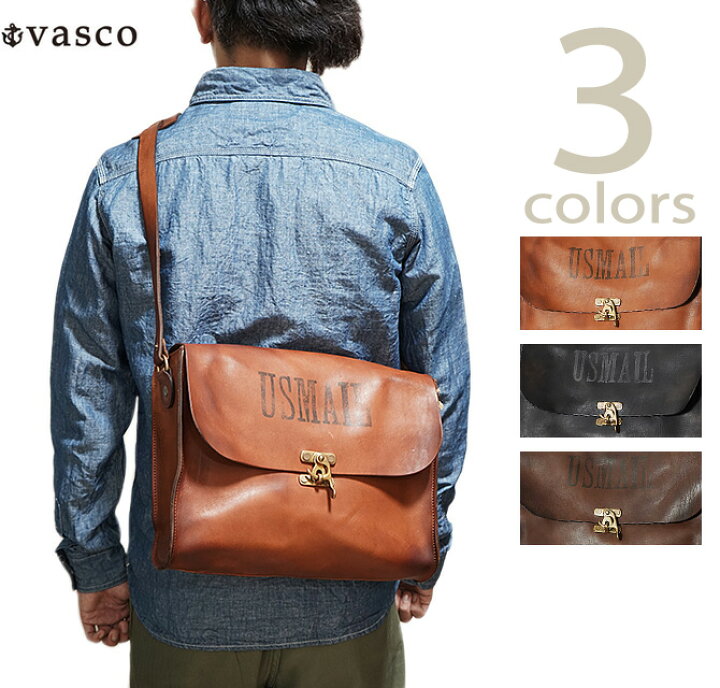 楽天市場】【 vasco（ヴァスコ） 】 VS-258L レザーメールバッグ  