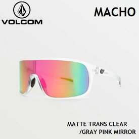 【 VOLCOM / ボルコム 】2023 SPRING MACHO SUNGLASSES MATTE TRANS CLEAR/GRAY PINK MIRROR サングラス マット トランス クリアー グレー ピンク ミラー スケート サーフィン キャンプ 釣り フィッシング アウトドア マリンスポーツ VE03503219