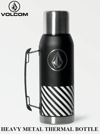 【 VOLCOM / ボルコム 】 【 正規品 】 HEAVY METAL THERMAL BOTTLE 1070ml ヘビーメタル サーマル ステンレス スチール ボトル 水筒 真空断熱二重壁構造 保温 保冷 アウトドア キャンプ マリンスポーツ スポーツボトル BLACK 黒 VMXX03MMY4