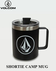 �y VOLCOM / �{���R�� �z �y ���K�i �z SHORTIE CAMP MUG 350ml �V���[�e�B �L�����v �}�O �^��f�M��d�Ǎ\�� �X�e�����X�X�`�[�� �ۉ� �ۗ� �A�E�g�h�A �L�����v �}�����X�|�[�c BLACK �� VMXX03SMYQ