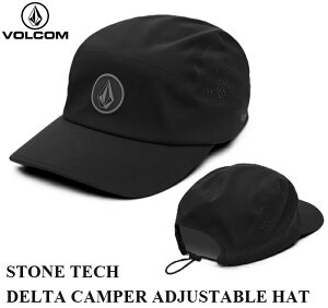 �yVOLCOM/�{���R���z ���������K�i�� STONE TECH DELTA CAMPER ADJUSTABLE HAT BLACK BLK �� �u���b�N �L���b�v �X�q CAP �t���b�N�X�t�B�b�g �X�g���b�` �������H �A�E�g�h�A �L�����v �X�P�[�g �T�[�t �����Y